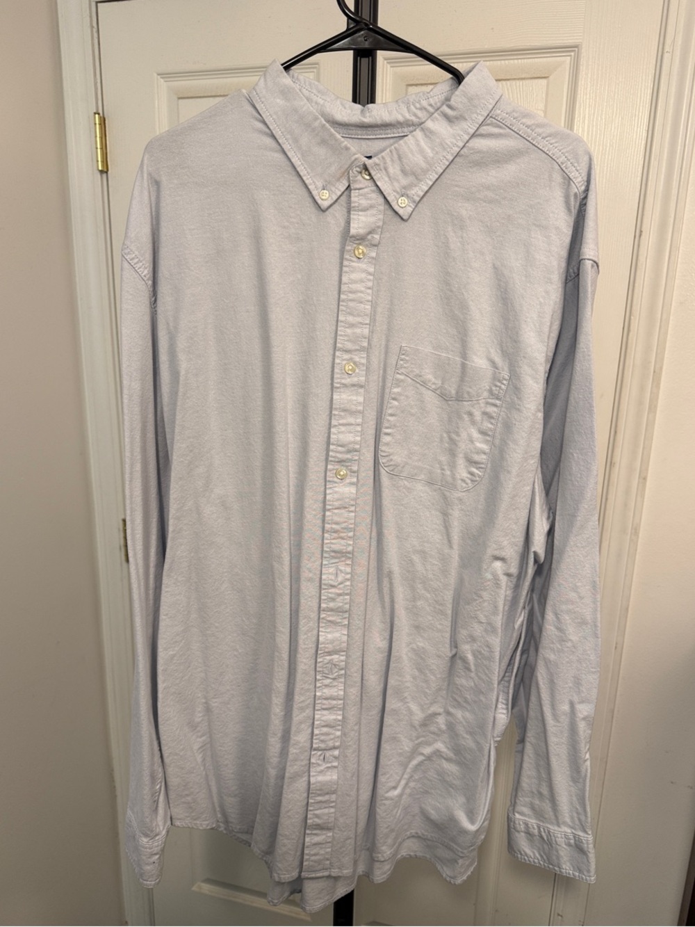 Old Navy Men’s 3XLT Pale Blue Button-Down Shirt with Chest Pocket